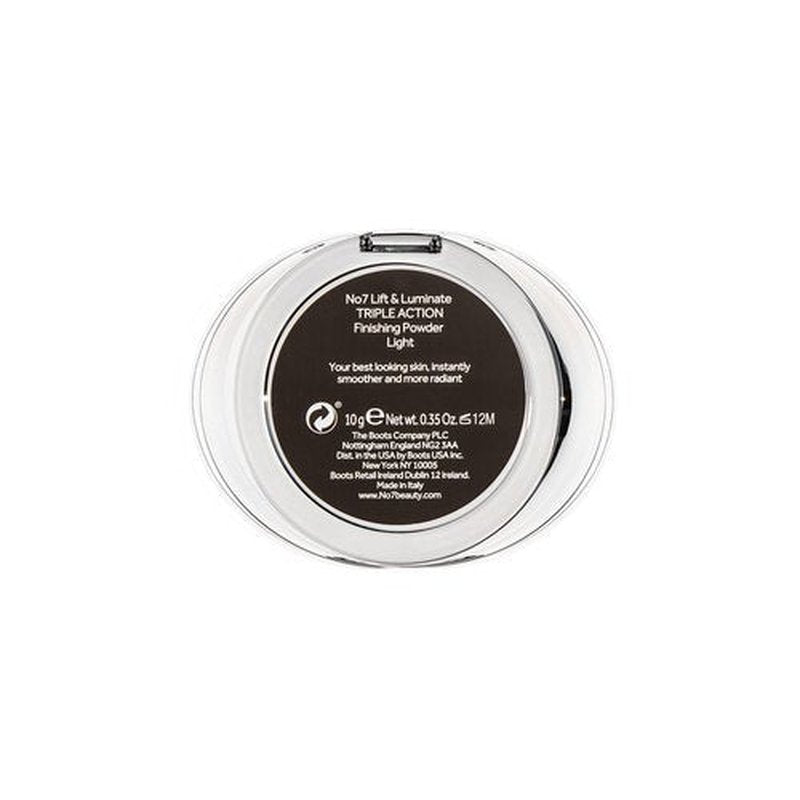 No7 Lift & Luminate Triple Action Powder - Light - Pressed Makeup Setting Powder for Face - Compact Setting Powder Reduces the Appearance of Fine Lines & Enhances Glow (10g)