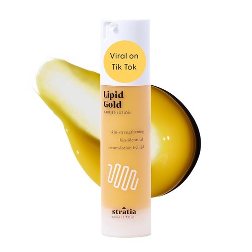 Stratia Lipid Gold Moisturizer - Skin-Strengthening Ceramide & Niacinamide Formula, 1.7 Fl Oz