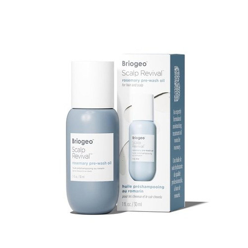 Briogeo Scalp Revival Rosemary Pre-Wash Oil - Moisturizing Treatment for Dry, Flaky Scalp | Strengthens Hair & Soothes Irritation | Vegan & Cruelty-Free