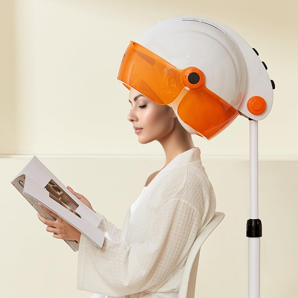 VEVOR 1875W Hooded Bonnet Dryer with Variable Speed, Temperature, Timer, and Wheels for Beauty Salon and Home Spa