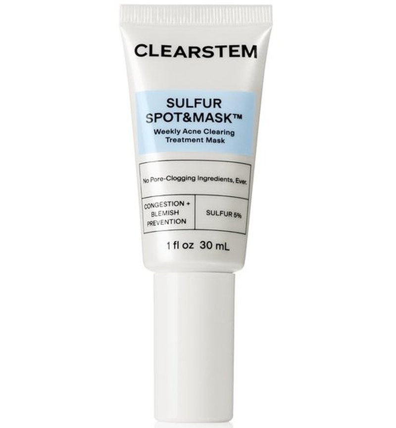 CLEARSTEM Sulfur Spot & Mask - Acne-Fighting Facial Mask with Kaolin Clay & Glycolic Acid for Clear Skin