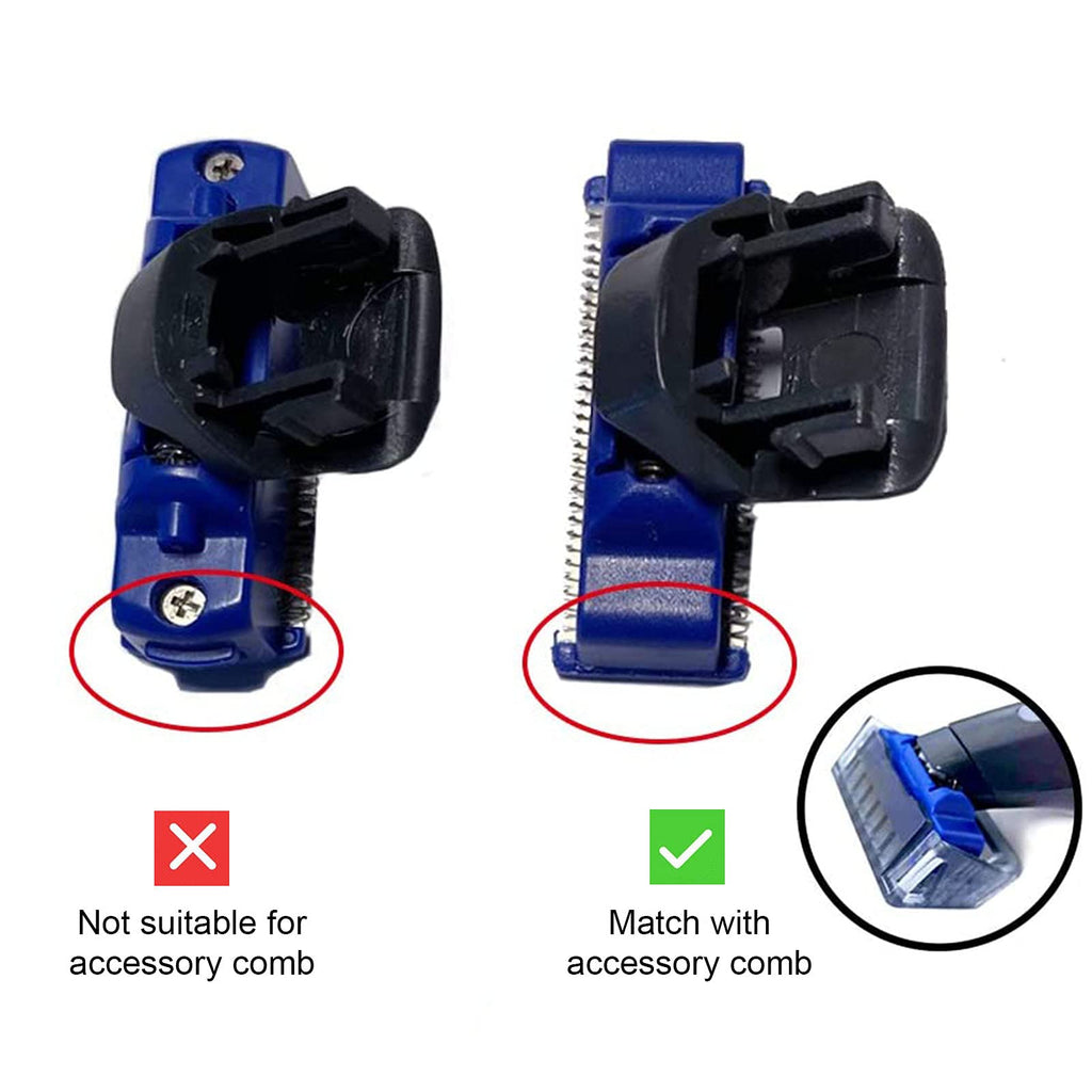 LinMei Trimmer Replacement Heads Compatible for Gen 1 Micro Touches Solo Trimmer - Set of 4 Replacement Blades & 2 Cleaning Brushes