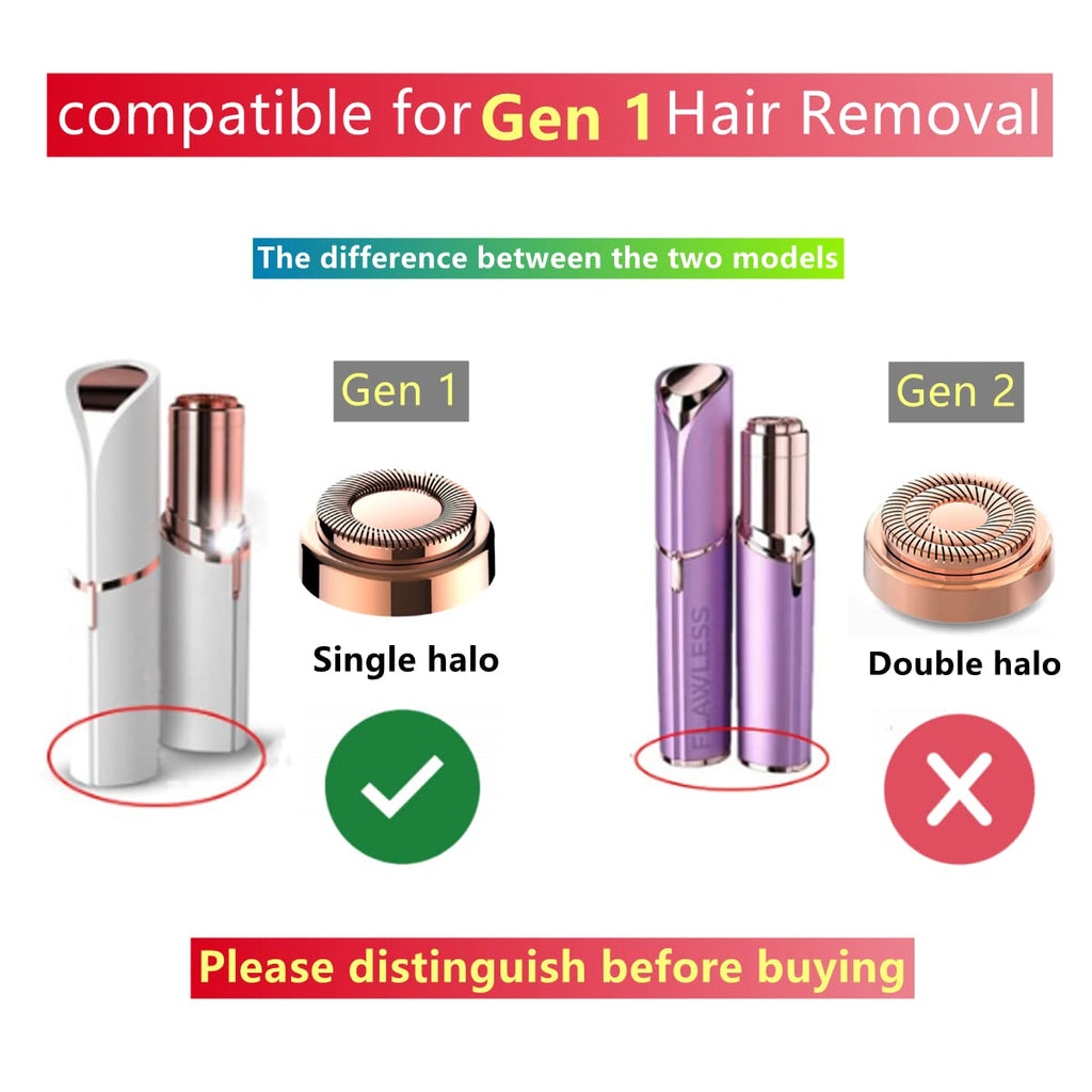 8PCS Replacement Heads For Finishing Touch Flawless Facial Hair Remover,Women Hair Removal Shaving Head First Generation(Gen 1)18K Gold (18K Gold-8psc)