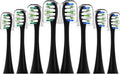 Philips Sonicare Replacement Toothbrush Heads - 8 Pack Soft Bristles for Click-On Electric Toothbrushes | Black