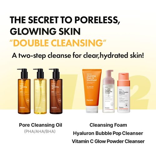 Hanskin Pore Cleansing Oil, Oil Cleanser for Face, Makeup Blackhead Remover, Korean Cleanser for Sensitive Skin (6.76 oz (Pack of 1))