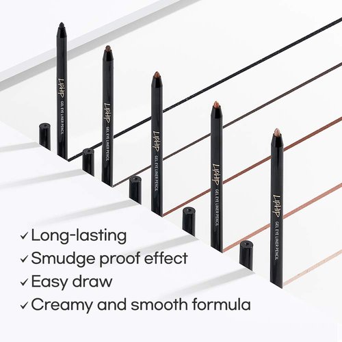 Skiennix Gel Eyeliner Pencil - Smudge & Water-Resistant Longwear Formula | 03 Pearl Brown