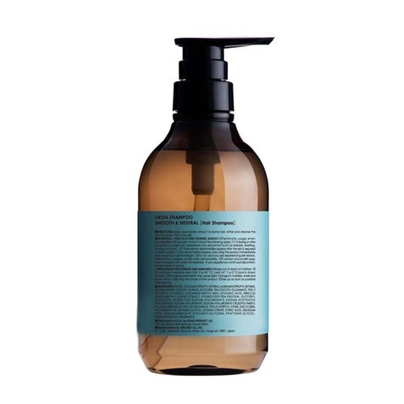 LIKOA Smooth Neutral Shampoo - Vegan & Halal Formula for Fine, Dry Hair | 500mL, White Floral Scent