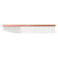 Furzone 2-in-1 Greyhound Comb for Dogs, Meler Greyhound Comb (Half Curved/Coarse), 86 Stainless Steel Pins Dog Comb, Aluminum 24.5cm Handle, Lightweight, Remove Dogs’ Eye Debris, Fur Tangle Free