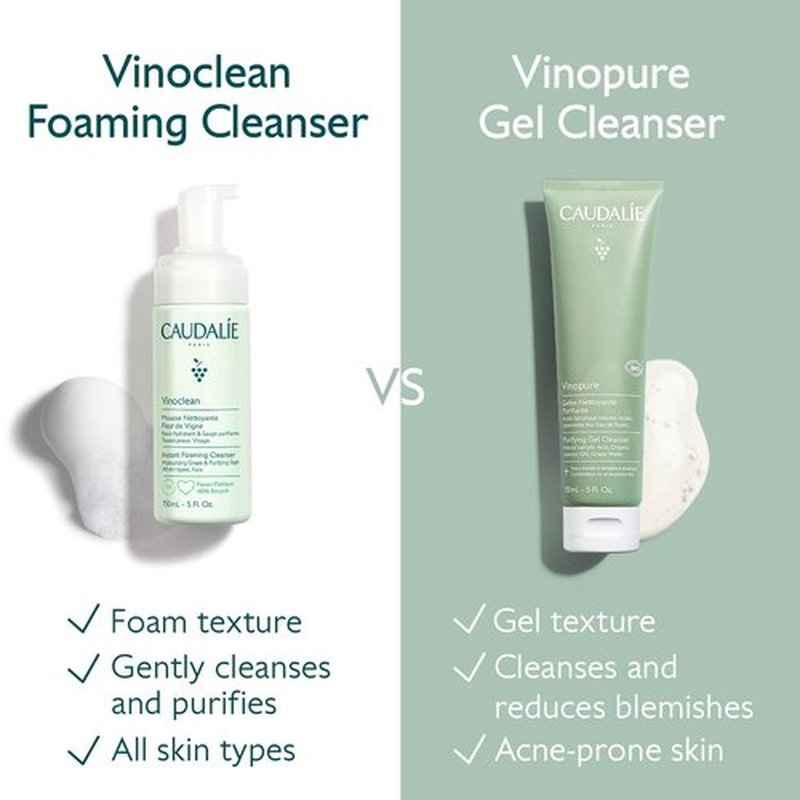 Caudalie Vinopure Salicylic Acid Cleanser - Pore Purifying Gel Formula | 150 mL