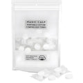 Classycoo Compressed Towel 100 PCS Mini Tablets Disposable Portable Face Towel Cotton Coin Tissue for Travel, Camping, Hiking, Sport, Beauty Salon, Home Hand Wipes and Other Outdoor Activities (White)