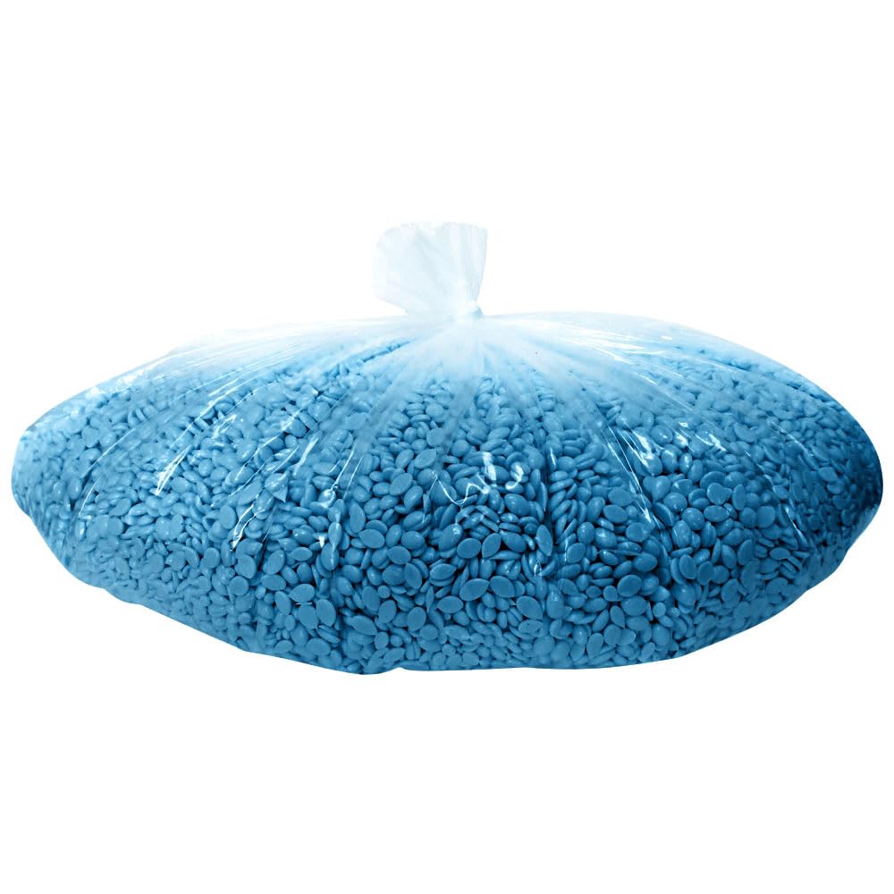 Waxness Neon Series Blue Hard Wax Beads Bulk 22 lb (10 kg) – Rosin-Free Stripless Hard Wax with Creamy Gel Texture and High Visibility, Salon Use – Made in Italy