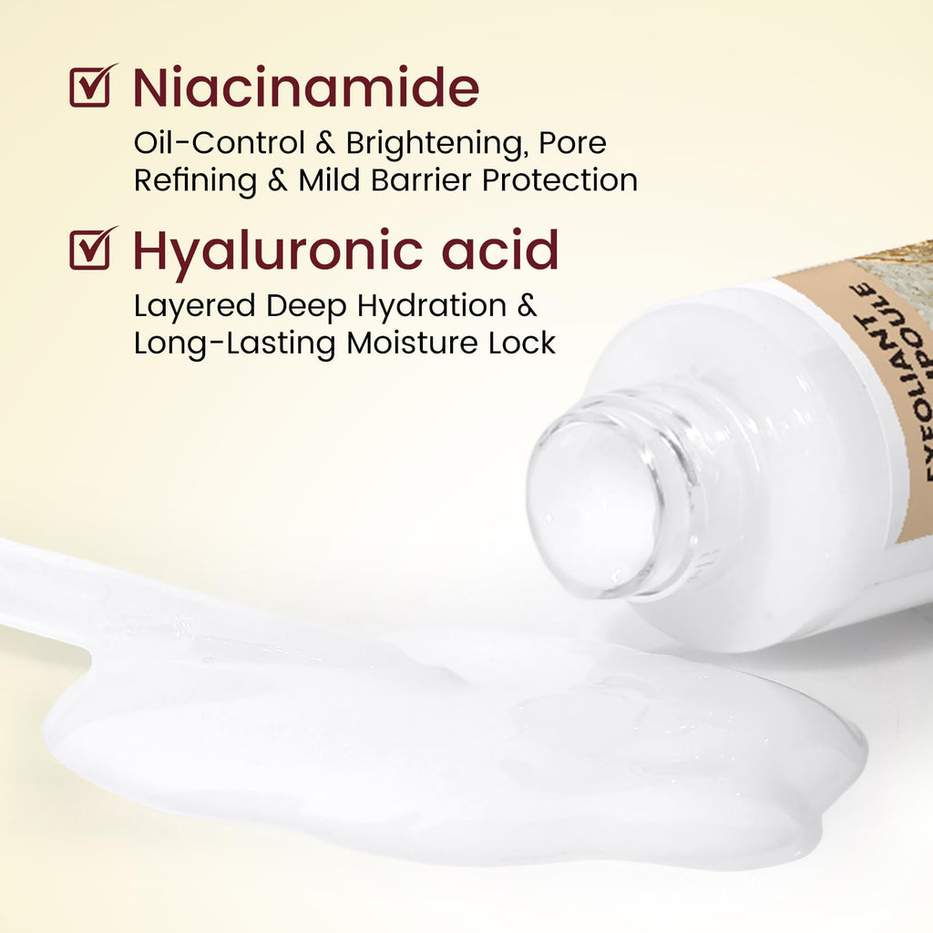 White Rice Face Exfoliator, Gentle Daily Exfoliating Ampoule with Fermented Rice Water & Vitamin C, Pore Cleansing & Hydrating Facial Treatment for Soft, Refreshed Skin, 2.03 fl oz