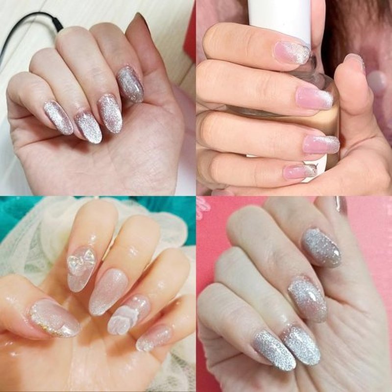 CHARMING MAY Cat Eye Chrome Nail Powder Chameleon Mirror Magnetic Chameleon Metallic Nail Art Glitter Magic Galaxy Effect (2PCS White)