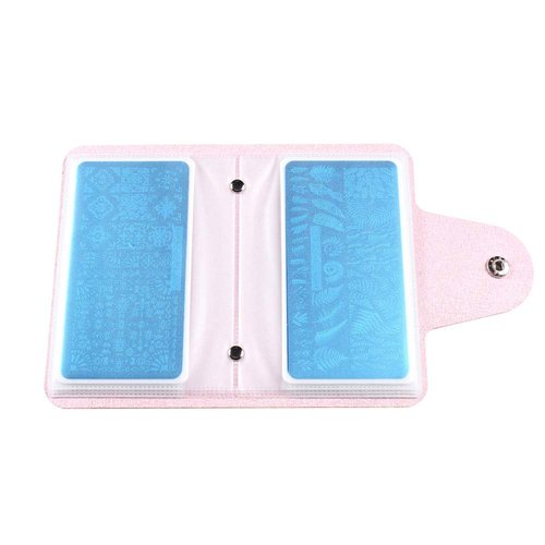 FingerAngel 21Pcs Nail Stamp Plate Set 16Pcs Mix Design Stamping Nail Art Plate + 2Nail Stamper + 2Scraper+1Pcs Case Nails Art Stamping Plate Scraper Stamper Set Leaves Flowers Nail Plate