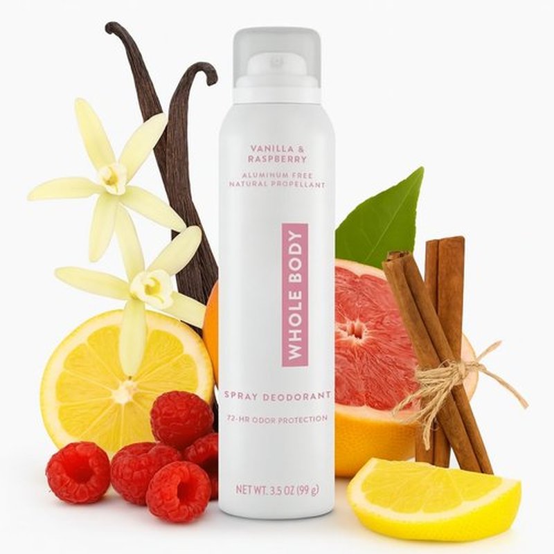 Regine Switzerland Aluminum-Free Deodorant Spray - Vanilla & Raspberry Scent, Gentle Odor Protection for All, 3.5 oz