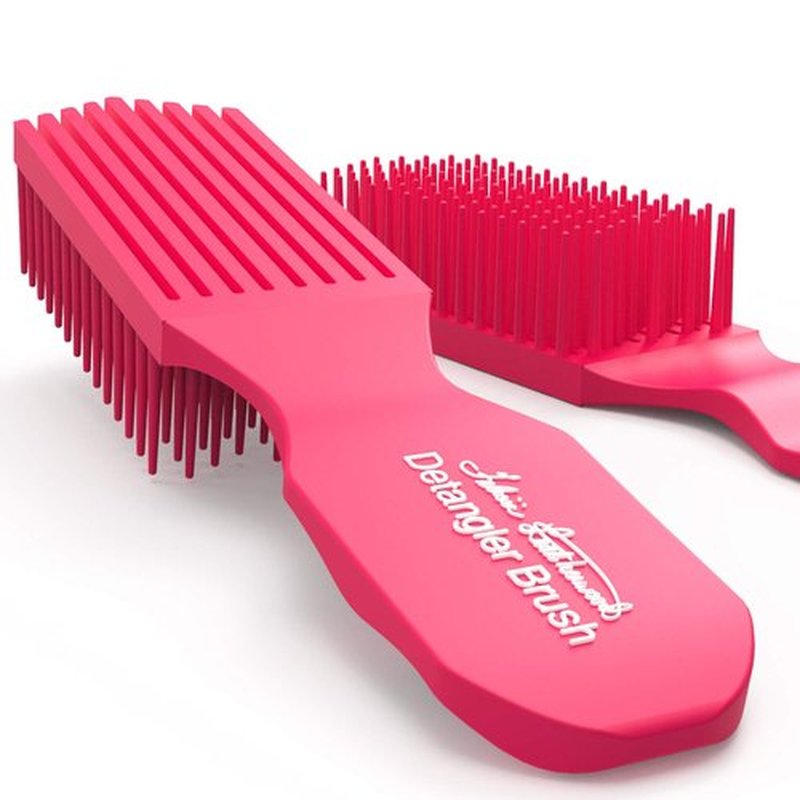 Felicia Leatherwood Pink Detangler Brush - Pain-Free Tangle Tamer for Kinky, Curly & Wavy Hair