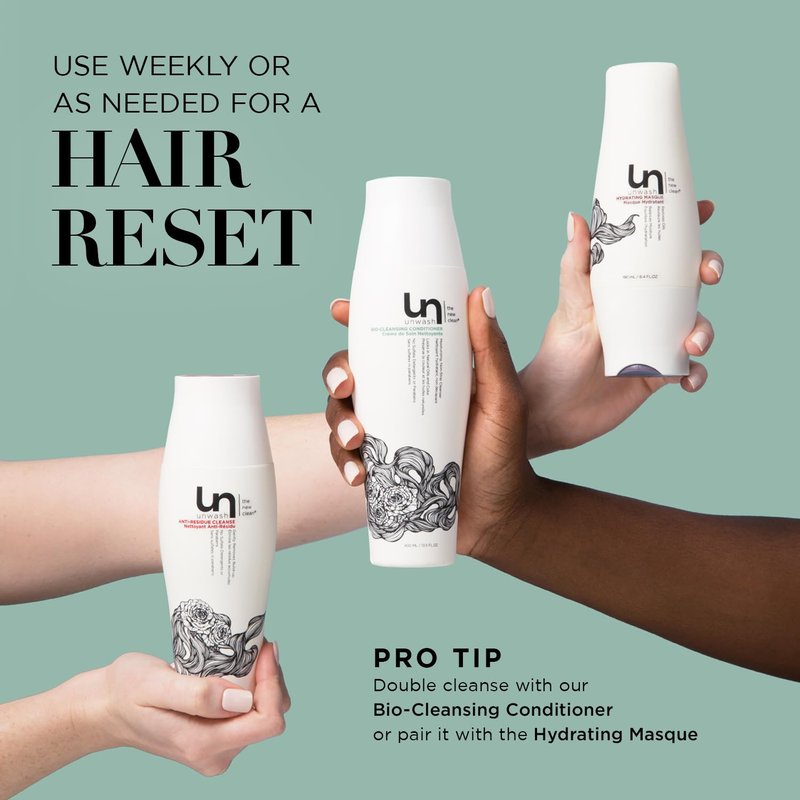 Unwash Anti Residue Hair Cleanse - Gentle pH Balanced Daily Conditioner Wash | 10 Fl Oz, White