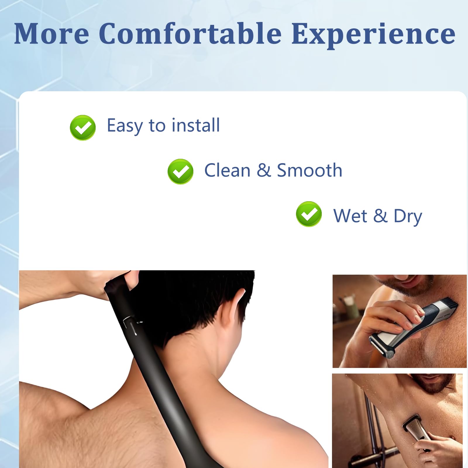 2026 New BG2000 Replacement Head Compatible with Bodygroom Trimmer Shaver Foil, Fit for BG5025, BG7030, BG7040, BG2030, BG2040 (2P)