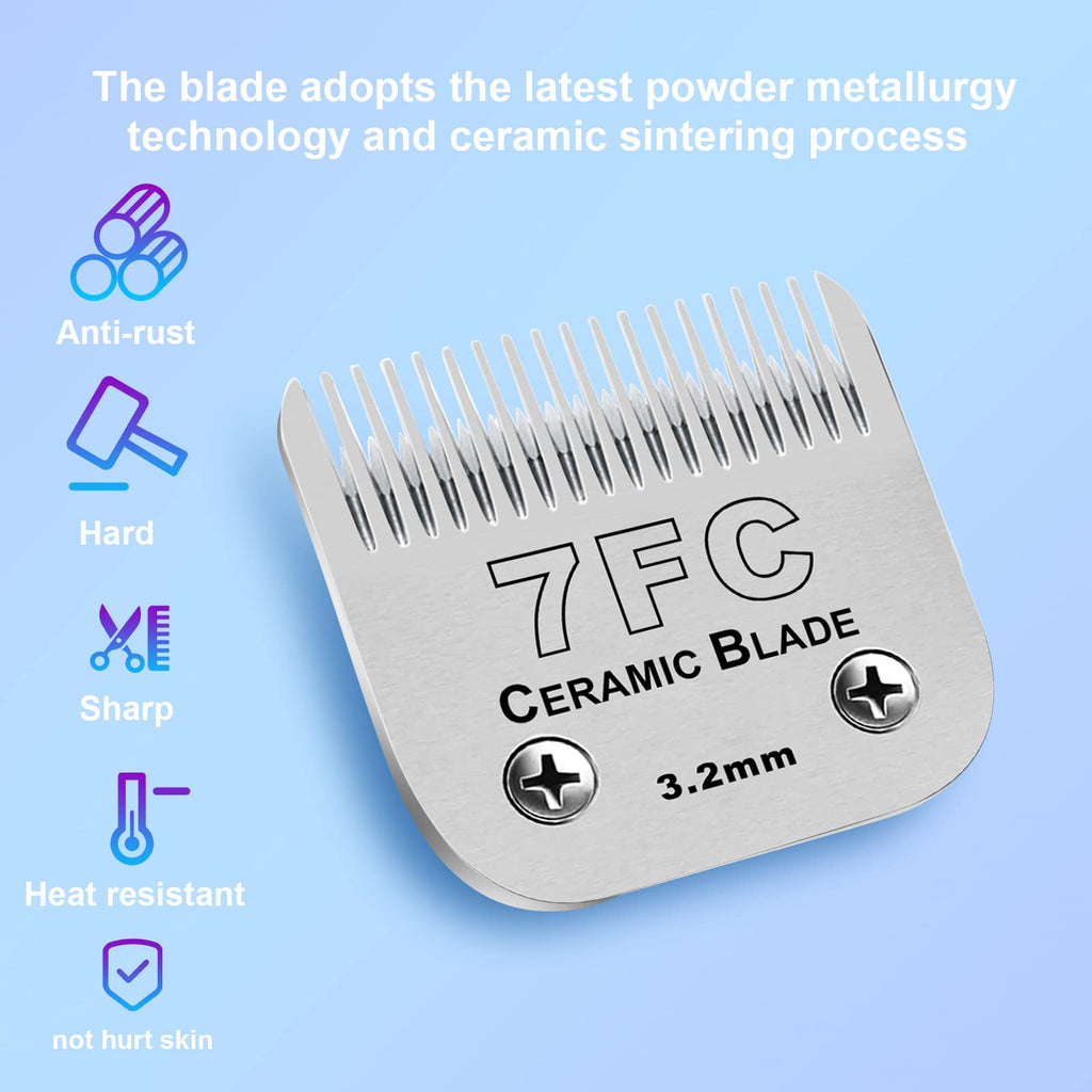 Dog Grooming Ceramic Blades Set,Compatible with Andis,Oster A5,Wahl KM10
