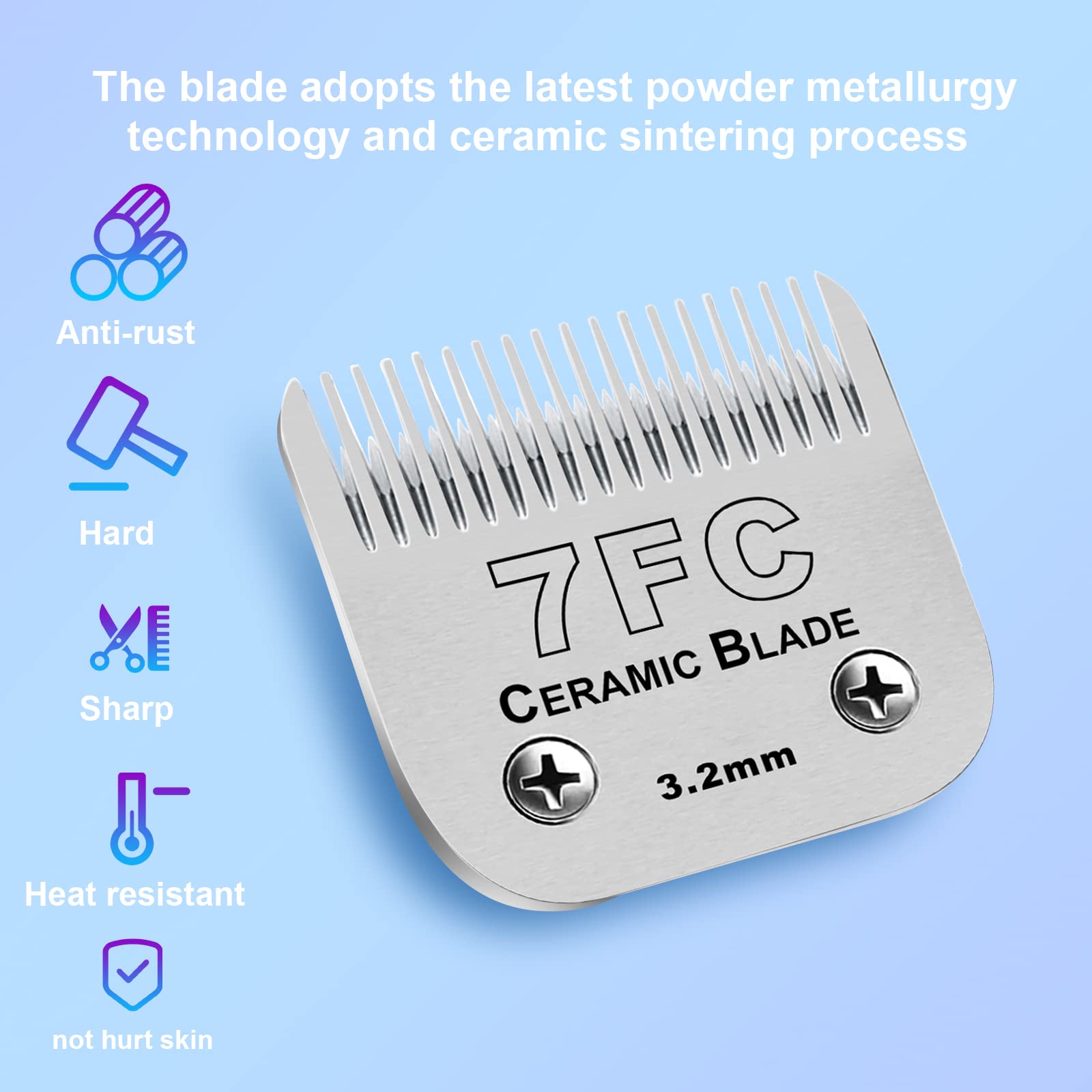 Dog Grooming Ceramic Blades Set,Compatible with Andis,Oster A5,Wahl KM10