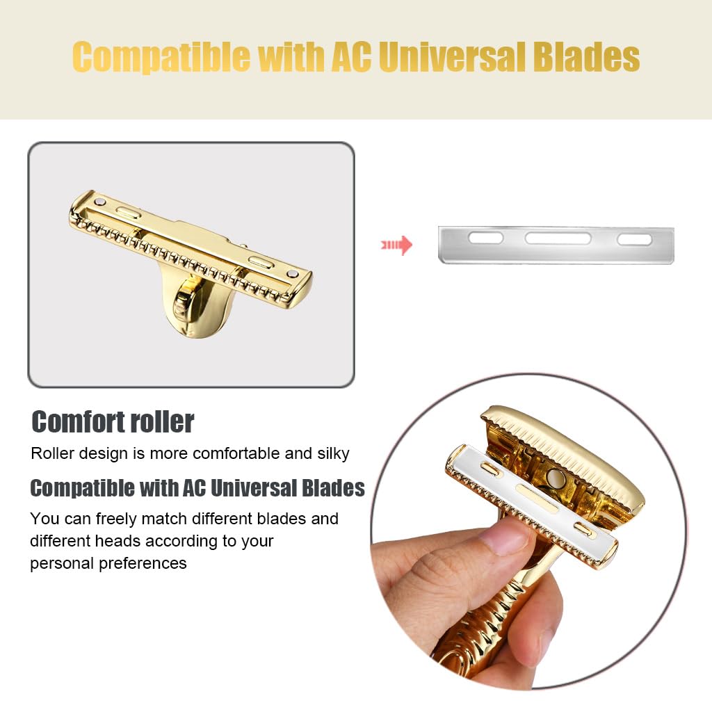 MYITKHT Magnetic Safety Razor for Men and Women Smooth Single Blade Shave Easy Blade Change Stainless Steel Mens Face Razor Durable Blade Shavers for Men