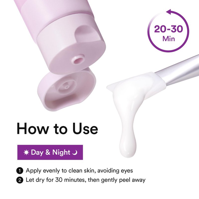 VEGANIFECT Collagen Wrapping Peel Off Facial Cream Mask with Jelly Brush, For Elasticity, Hydrating, Hydrolyzed Collagen & Peptide, Glass Skin, Korean Skincare, 2.73 Fl Oz