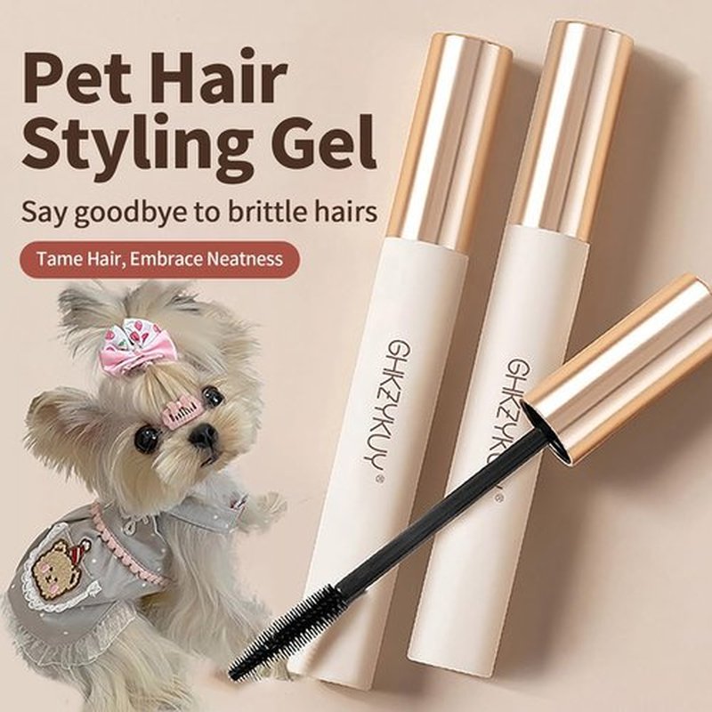 Manon Rosa Pet Styling Gel - Hypoallergenic Grooming Kit for Eyelashes & Nose Stray Hairs | 2 Tubes for Small Dogs & Cats