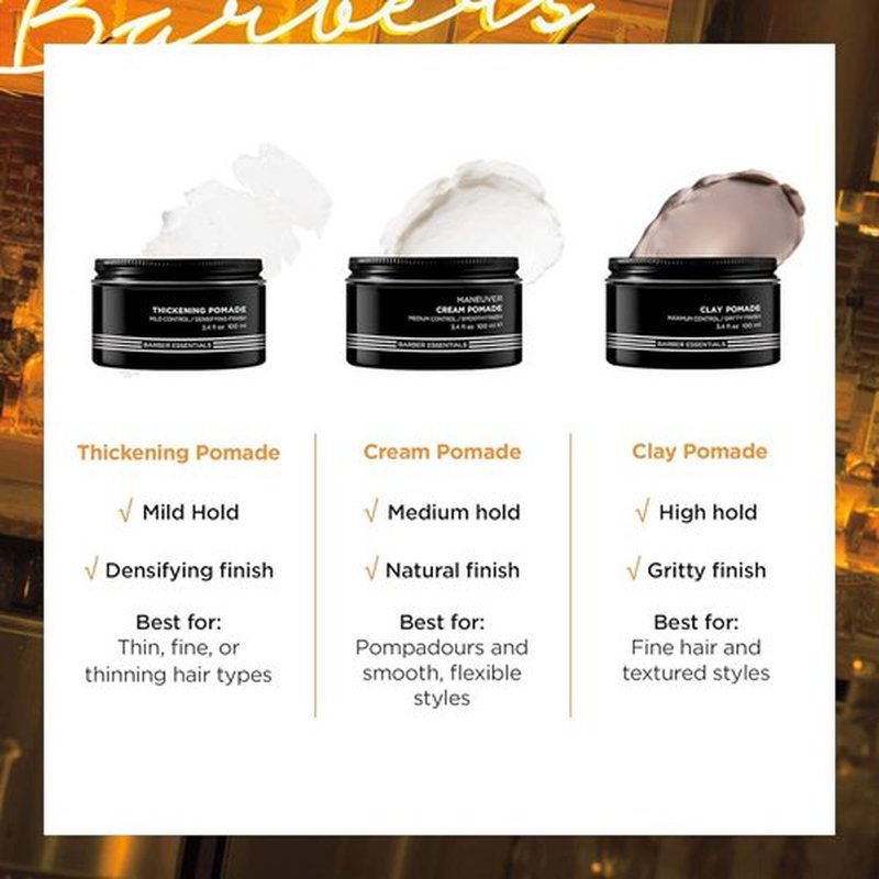 Redken Brews Cream Pomade For Men - Medium Hold With Natural Finish | Perfect For All Hair Types