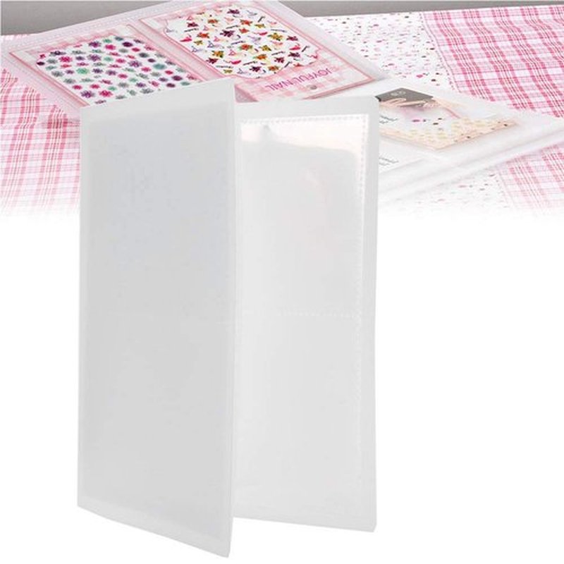20Pages/80Slots Nail Stamping Plate Holder Case Nail Sticker Decal Collecting Albums Storage Holder Nail Art Display Showing Book Cont Stamp Bag Organizer
