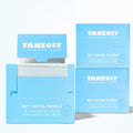 Takeoff Face Towels, 10"×12" XL Face Disposable + Compostable, Ultra Soft Makeup Remover Dry Wipes, Thick Face Towel w/Dual Texture For All Skin Types incl. Sensitive, 50 Count x 3 Pack (150 total)