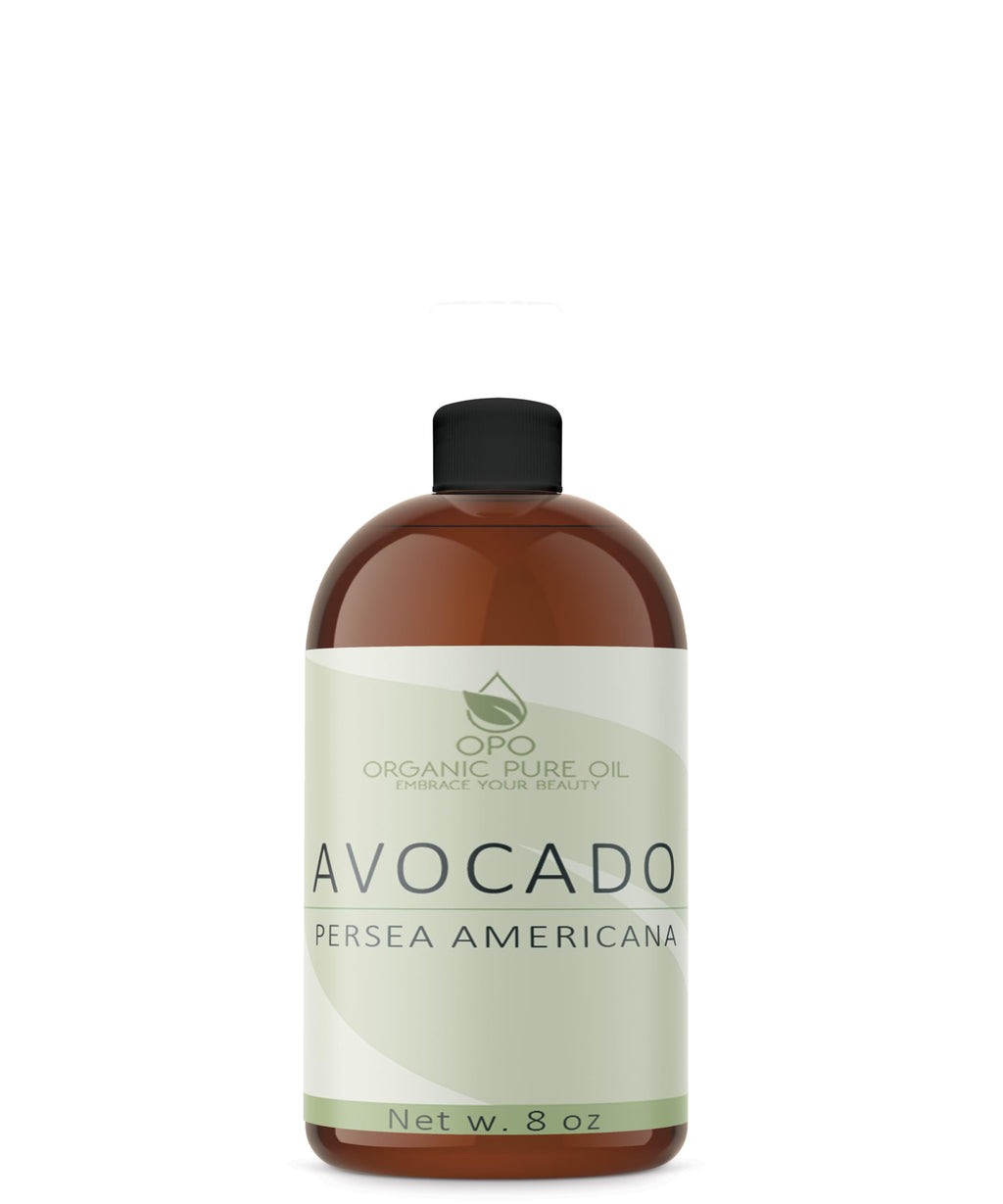 Avocado Oil - Pure, Refined, Filtered, Non-GMO, Vegan, Fair Trade, Unscented, Bulk Carrier - 8 oz - for Skin, Hair, Nails, Body & More - Hydrating, Nourishing, Moisturizing