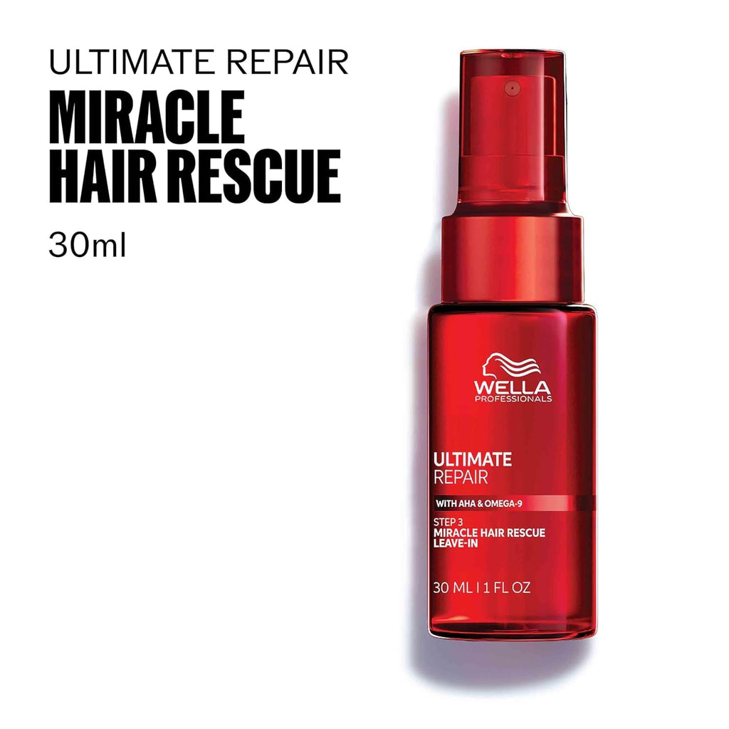 Wella Professionals Ultimate Repair Shampoo & Conditioner Bundle | Miracle Leave-In Treatment for Instant Repair & Moisture | AHA & Omega-9 Enriched