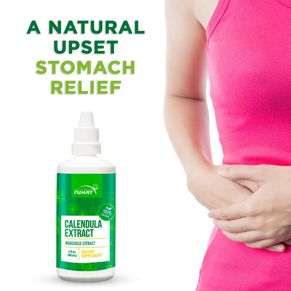 FULL OF NATURE FUNAT Calendula Marigold Extract: Promotes Healthy Skin and Digestive Wellness 2 fl Oz | 60 ml