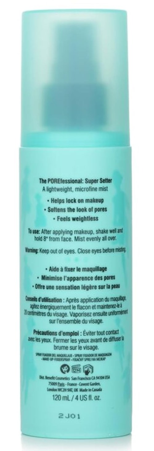 Benefit Cosmetics The POREfessional Super Setter - Long-Lasting Makeup Spray Primer | 4 Ounce
