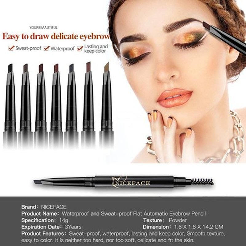 Eyebrow Pencil Auburn Double Ended Precision Waterproof Brow Cruelty Free(Auburn #6)