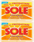 Sole:"Sole Marsiglia" Marseille Laundry Soap for Pre-Treating 8.8 Ounce (250gr) Soaps (Pack of 4) [ Italian Import ]