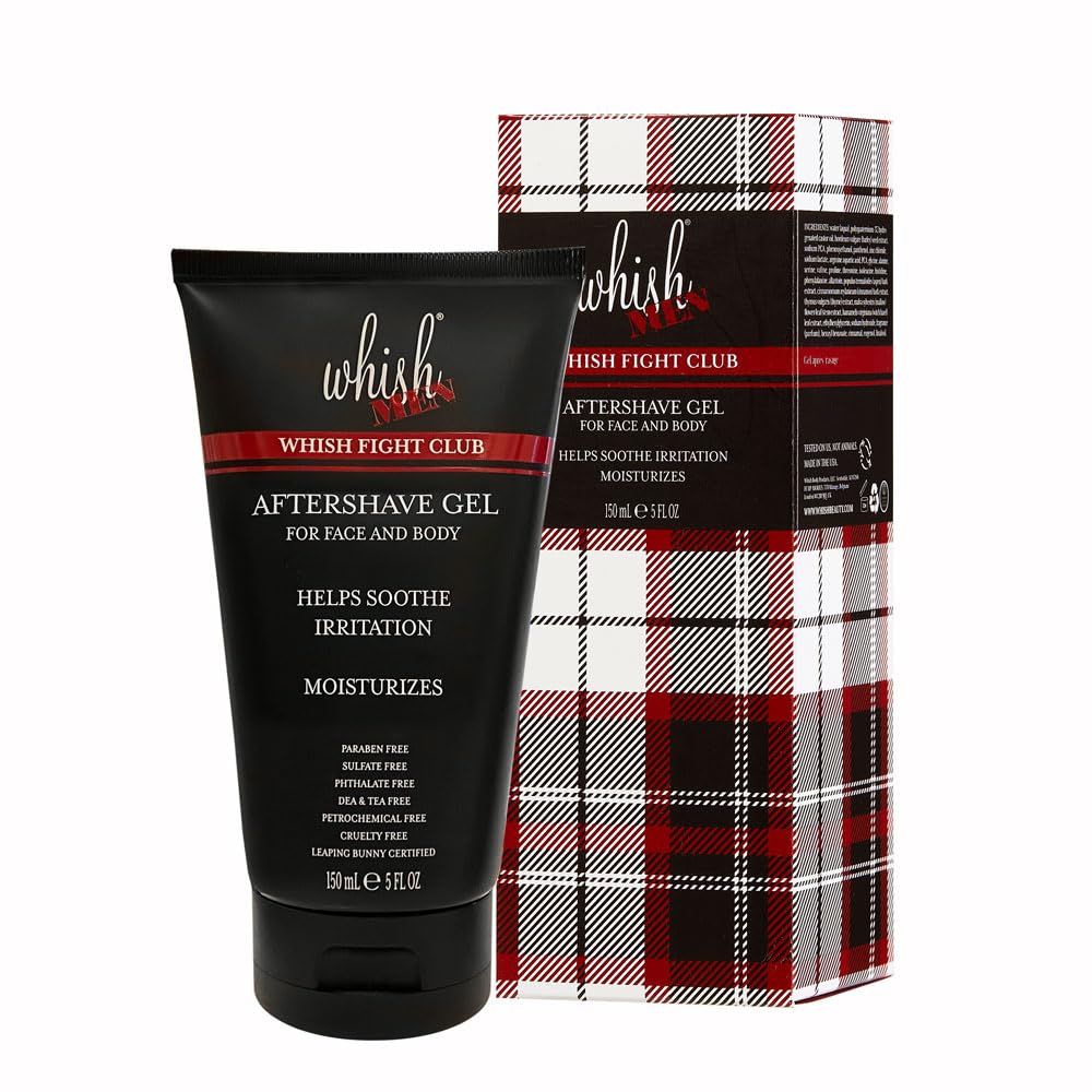 Whish Men's Aftershave Gel with Cooling Formula for Post-Shave Relief