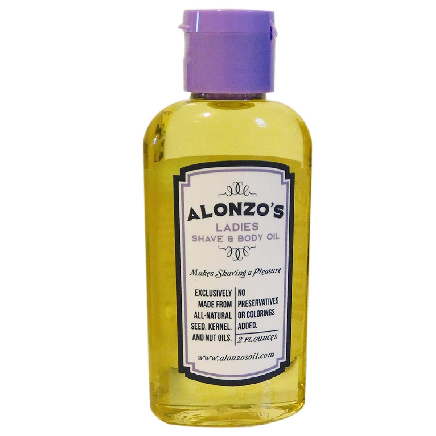 ALONZO'S SENSATIONAL SHAVE - Shaving Oil for Women (2 Oz Bottle) All-Natural Pre-Shave & After Shave Oil for Smooth Legs and Soft Bikini Area - Moisturizes & Calms Irritated Skin from Razor Burn