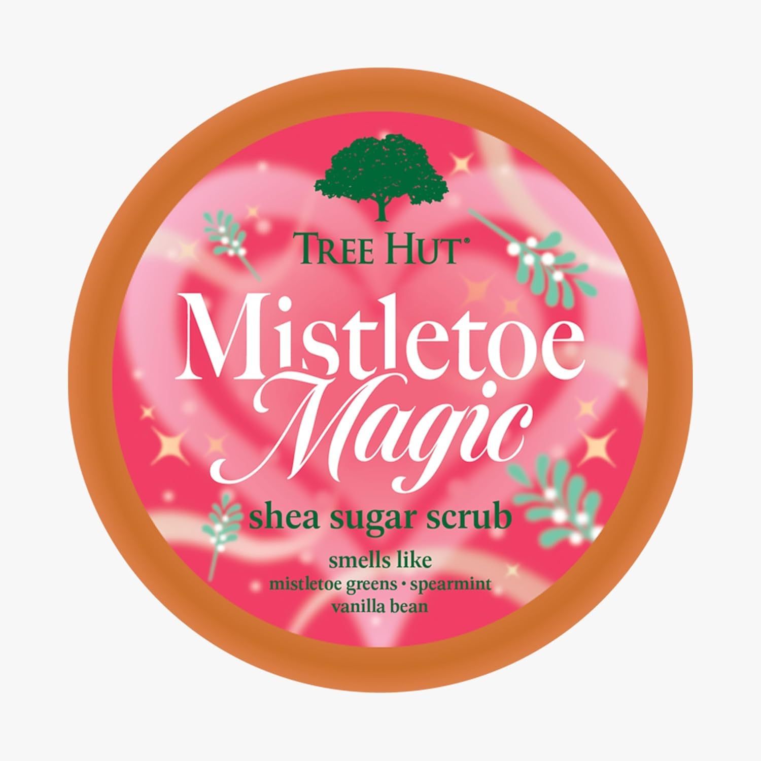 Tree Hut Mistletoe Magic Shea Sugar Scrub, Exfoliating & Hydrating Body Scrub with Shea Butter, Holiday Gift & Stocking Stuffer, 18 oz