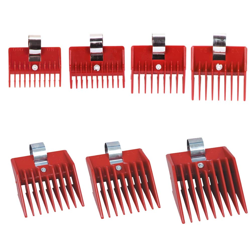 Speed O Guide Universal Clipper Comb Attachments Set of 7 (No. 000, No. 00 No. 0, No. 0a, No. 1, No. 1a, No. 2)
