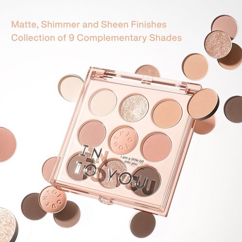 INTO YOU Eyeshadow Palette - 9 Vibrant Shades with Shimmer & Matte Finishes | Long-Lasting Formula, 0.26 Oz
