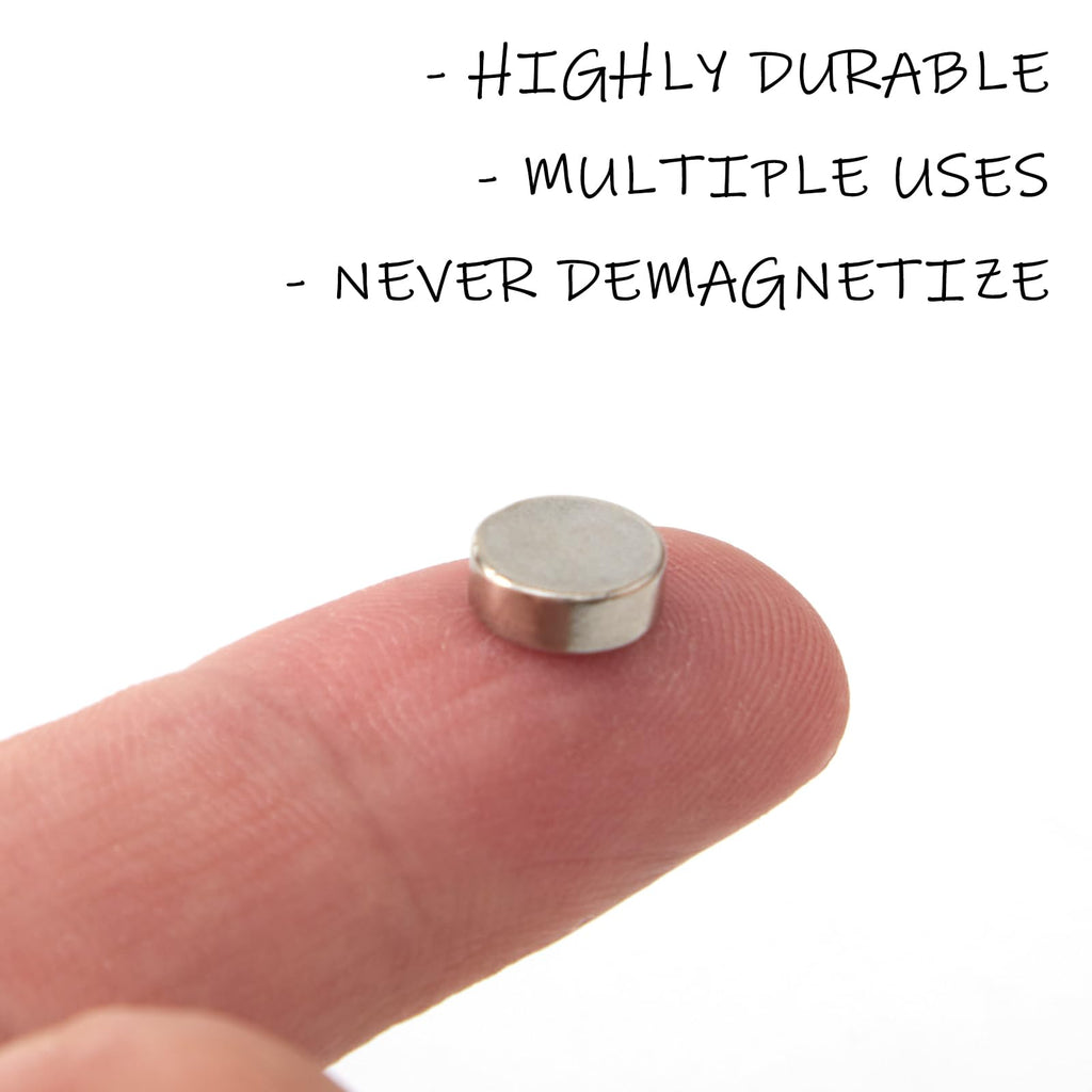 XEAOHESY 100pcs 8x3mm Mini Round Magnets for Acrylic Nail Clippers, Measuring Artificial Nail Length, Refrigerator Magnets, Neodymium Magnet for Crafts, Cabinets, Office Supplies