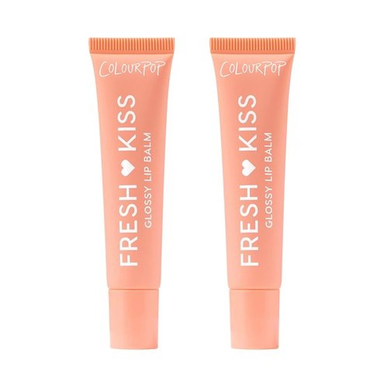 ColourPop Fresh Kiss Glossy Lip Balm - Hydrating Formula with Peptides & Shea Butter - Mango Sorbet (2 Count)