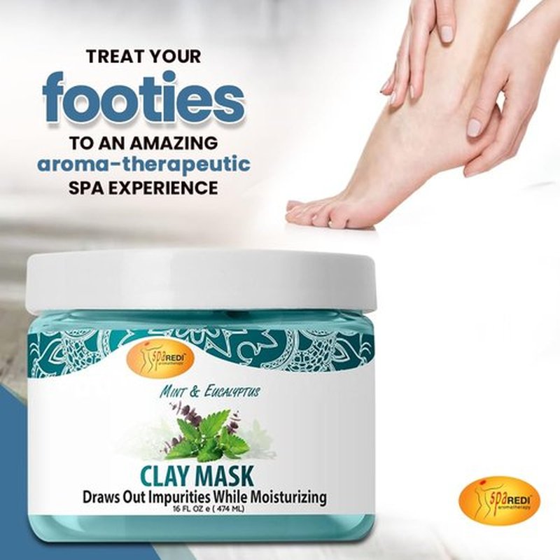SPA REDI Professional Pedicure Treatment High-Performance Detox & Sensory Recovery Mask Hybrid Hydration Detox pulls out deep-pore toxin, inject hydration for immediate feeling of weightlessness 16 Oz