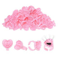 POCMKO 300PCS Heart Shape Eyelash Extension Rings, Lash Glue Cup for Volume Lashes Fan, Eyelash Extension Lash Rings