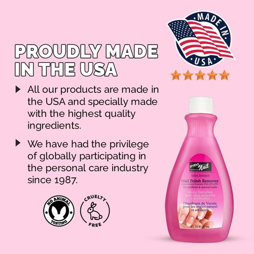 PRONAIL - Non-Acetone Nail Polish Remover, Professional, Maximum Strength, 4 Oz