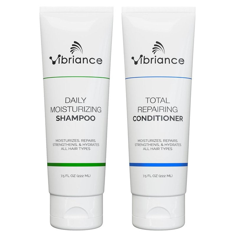 Vibriance Shampoo & Conditioner Set - Biotin-Infused Strengthening Wash for Dry, Damaged Hair - Deeply Hydrating & Moisturizing