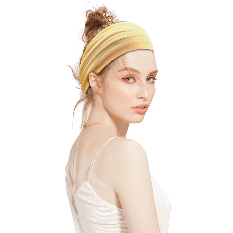Yeshan Wide Headbands For Women Stretch Boho Head Bands Large Turban Sweatbands Workout Yoga Running Hairband,Pack of 8