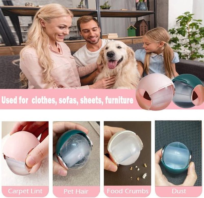 MUEDRT Reusable Gel Lint Roller - Portable Pet Hair Remover for Clothes | Washable & Travel-Friendly, 2 Pack