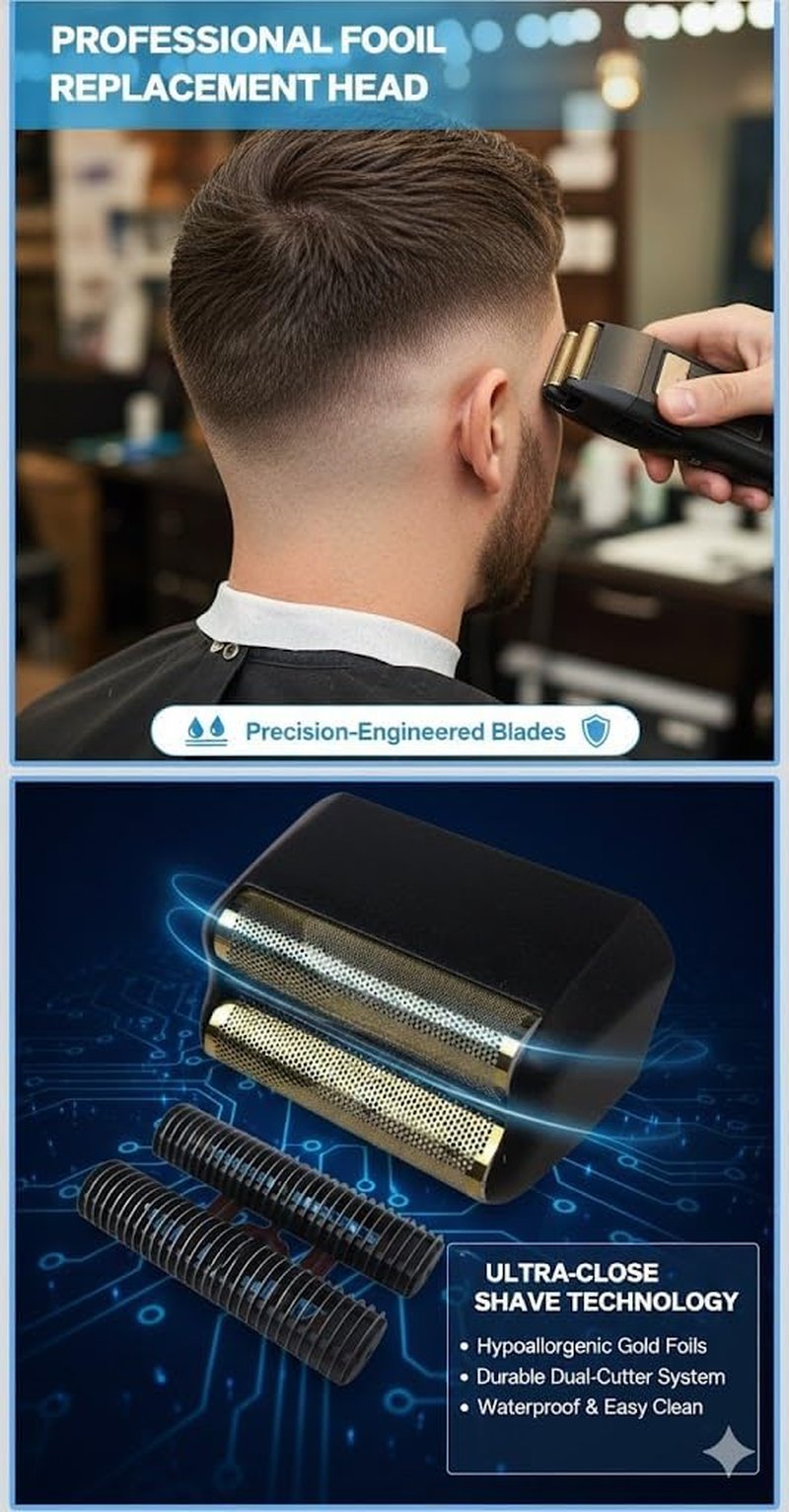 Wahl Professional 5-Star Shaver Replacement Gold Foil & Cutter Bar Assembly | Model #7043, Compatible with Finale